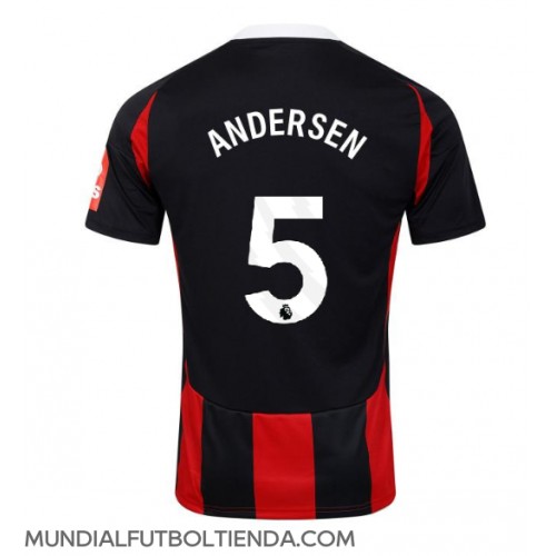 Camiseta Fulham Joachim Andersen #5 Segunda Equipación Replica 2024-25 mangas cortas